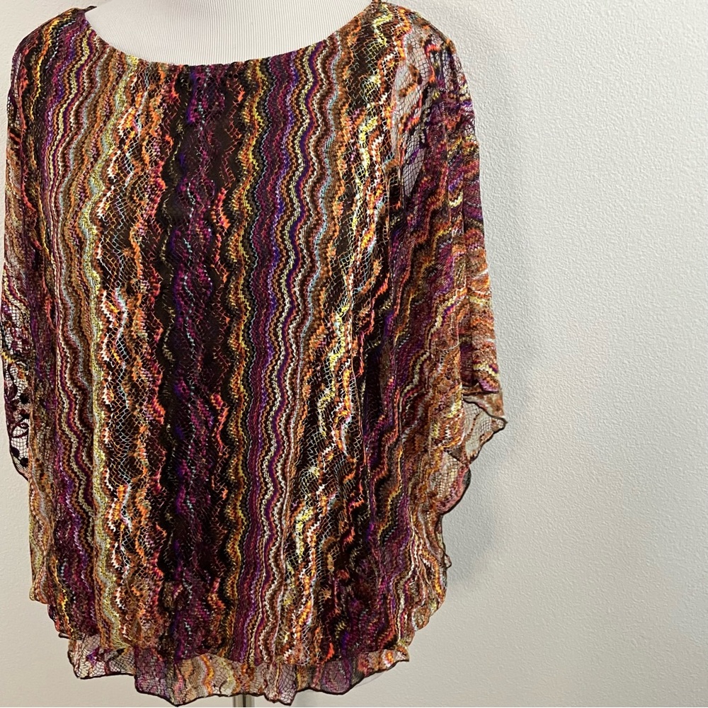 Multi Color Chevron Lace Top - Picture 2 of 14